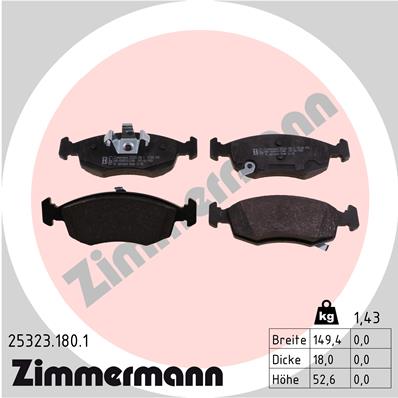 ZIMMERMANN Első fékbetét 25323.180.1_ZIM