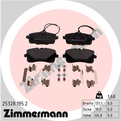 ZIMMERMANN Első fékbetét 25328.195.2_ZIM