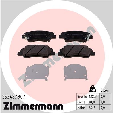 ZIMMERMANN Első fékbetét 25348.180.1_ZIM