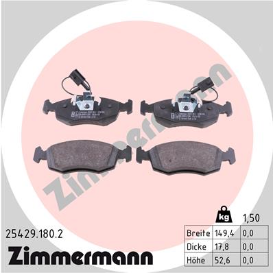 ZIMMERMANN Első fékbetét 25429.180.2_ZIM