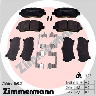 ZIMMERMANN Első fékbetét 25564.160.2_ZIM