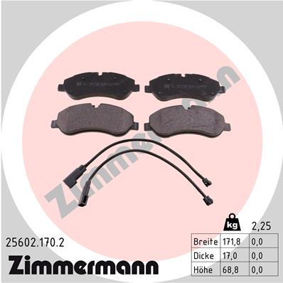 ZIMMERMANN Első fékbetét 25602.170.2_ZIM