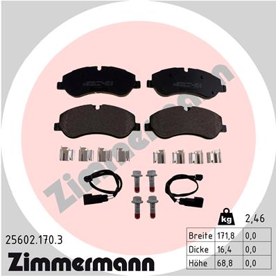 ZIMMERMANN Első fékbetét 25602.170.3_ZIM