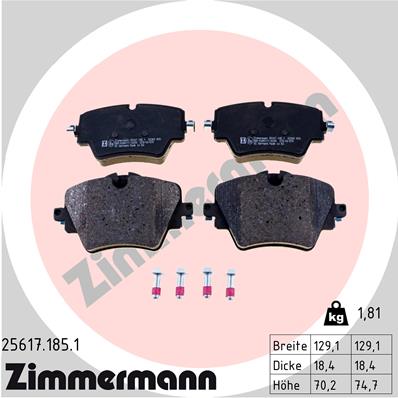 ZIMMERMANN Első fékbetét 25617.185.1_ZIM