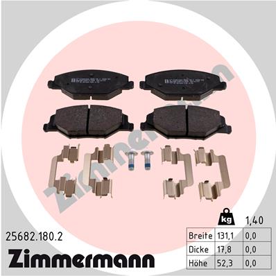 ZIMMERMANN Első fékbetét 25682.180.2_ZIM