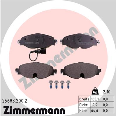 ZIMMERMANN Első fékbetét 25683.200.2_ZIM