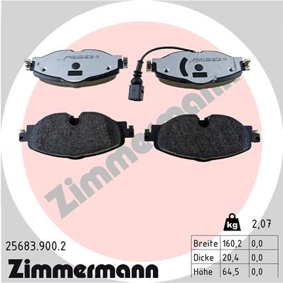 ZIMMERMANN Fékbetét, mind 25683.900.2_ZIM