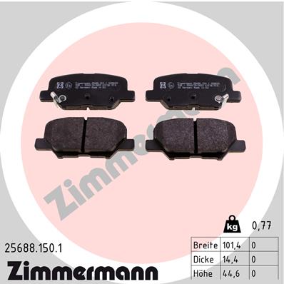 ZIMMERMANN Hátsó fékbetét 25688.150.1_ZIM