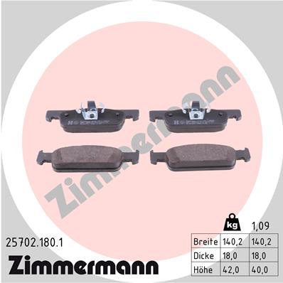 ZIMMERMANN Első fékbetét 25702.180.1_ZIM