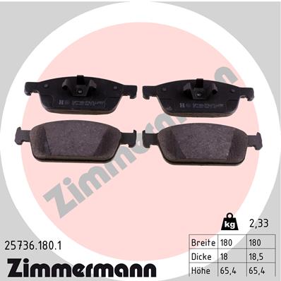 ZIMMERMANN Első fékbetét 25736.180.1_ZIM