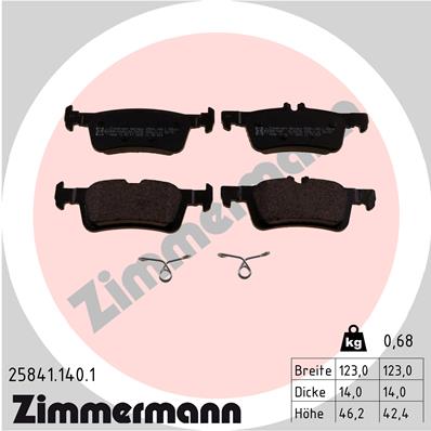 ZIMMERMANN Fékbetét, mind 25841.140.1_ZIM