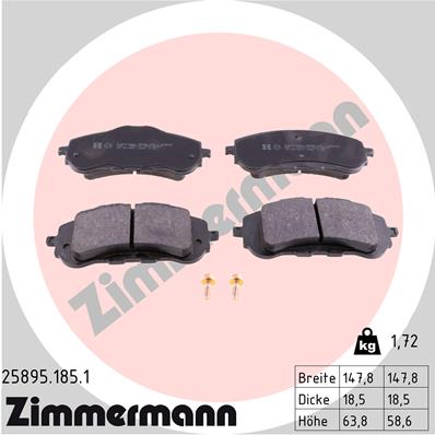 ZIMMERMANN Első fékbetét 25895.185.1_ZIM