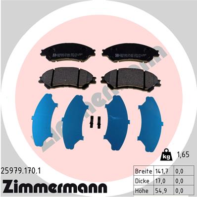 ZIMMERMANN Első fékbetét 25979.170.1_ZIM