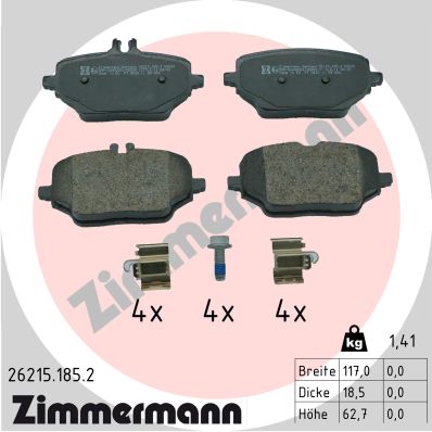 ZIMMERMANN Fékbetét, mind 26215.185.2_ZIM