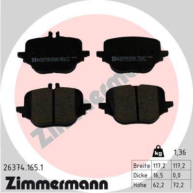 ZIMMERMANN Fékbetét, mind 26374.165.1_ZIM