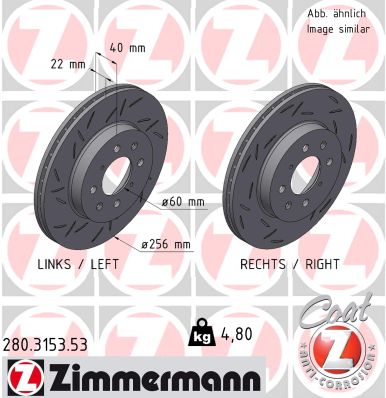 ZIMMERMANN Féktárcsa, mind 280.3153.53_ZIM