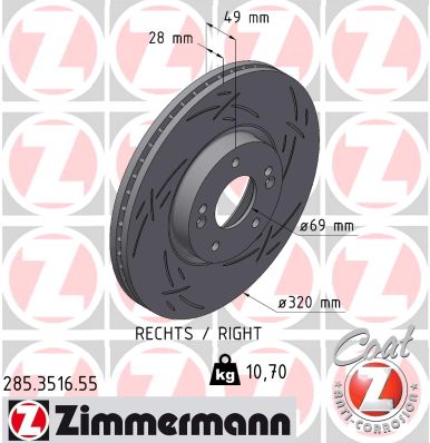 ZIMMERMANN Féktárcsa, mind 285.3516.55_ZIM