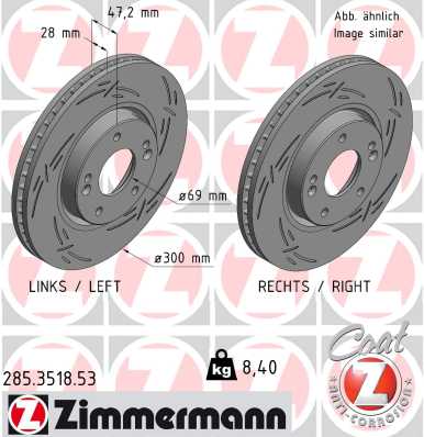 ZIMMERMANN Féktárcsa, mind 285.3518.53_ZIM