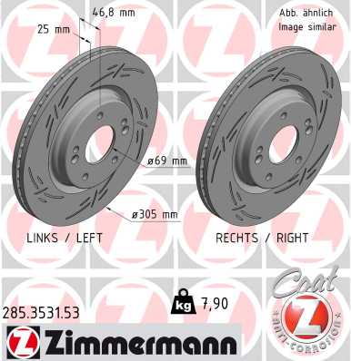 ZIMMERMANN Első féktárcsa 285.3531.53_ZIM