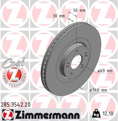 ZIMMERMANN Féktárcsa, mind 285.3542.20_ZIM