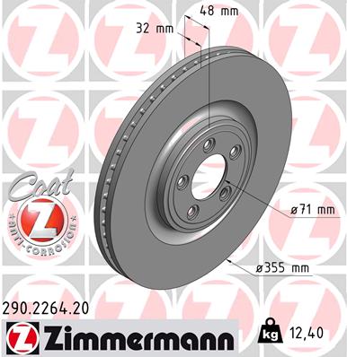 ZIMMERMANN Féktárcsa, mind 290.2264.20_ZIM