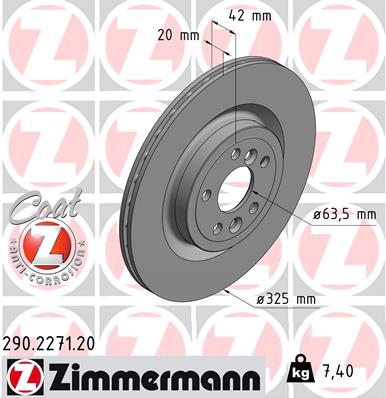 ZIMMERMANN Féktárcsa, mind 290.2271.20_ZIM