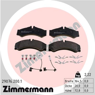 ZIMMERMANN Első fékbetét 29076.200.1_ZIM