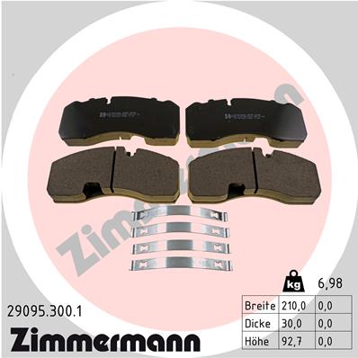 ZIMMERMANN Hátsó fékbetét 29095.300.1_ZIM