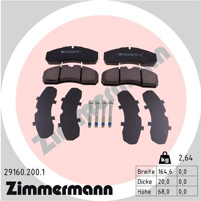 ZIMMERMANN Első fékbetét 29160.200.1_ZIM