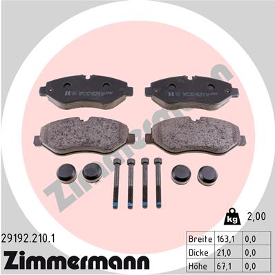 ZIMMERMANN Első fékbetét 29192.210.1_ZIM