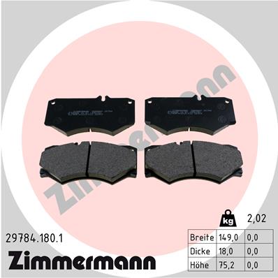 ZIMMERMANN Első fékbetét 29784.180.1_ZIM