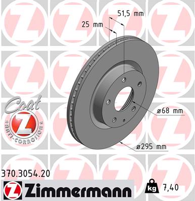 ZIMMERMANN Első féktárcsa 370.3054.20_ZIM