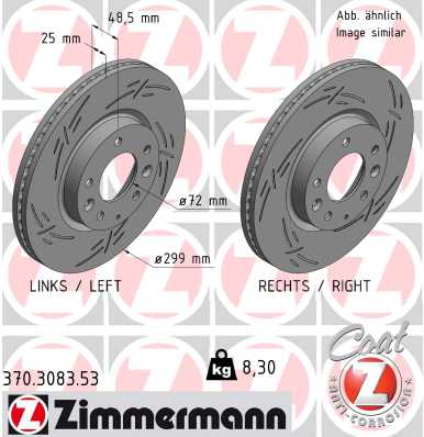 ZIMMERMANN Féktárcsa, mind 370.3083.53_ZIM