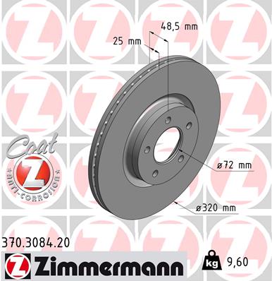 ZIMMERMANN Első féktárcsa 370.3084.20_ZIM