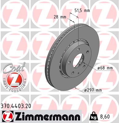 ZIMMERMANN Féktárcsa, mind 370.4403.20_ZIM