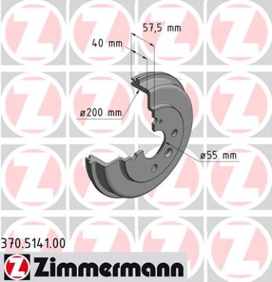 ZIMMERMANN Fékdob 370.5141.00_ZIM