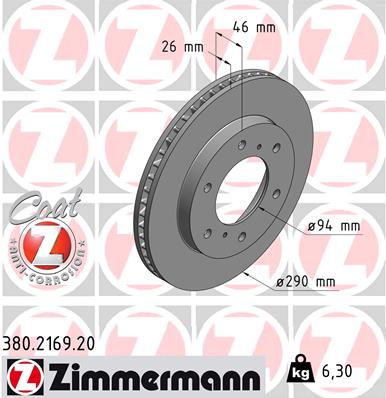 ZIMMERMANN Féktárcsa, mind 380.2169.20_ZIM