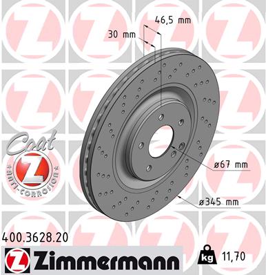 ZIMMERMANN Első féktárcsa 400.3628.20_ZIM