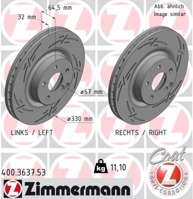 ZIMMERMANN Féktárcsa, mind 400.3637.53_ZIM