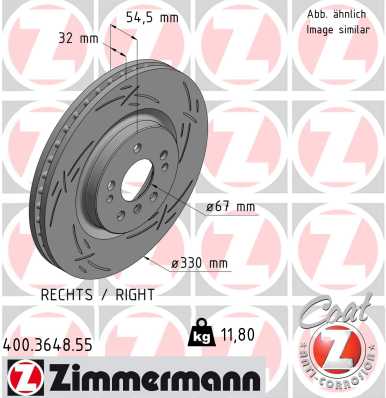 ZIMMERMANN Első féktárcsa 400.3648.55_ZIM