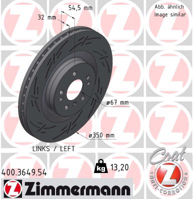 ZIMMERMANN Első féktárcsa 400.3649.54_ZIM