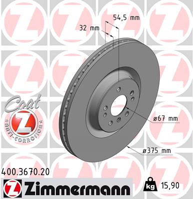 ZIMMERMANN Első féktárcsa 400.3670.20_ZIM