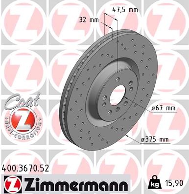 ZIMMERMANN Első féktárcsa 400.3670.52_ZIM