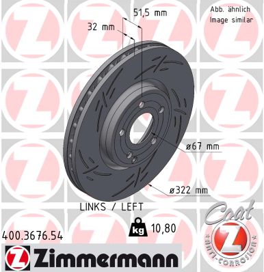 ZIMMERMANN Féktárcsa, mind 400.3676.54_ZIM