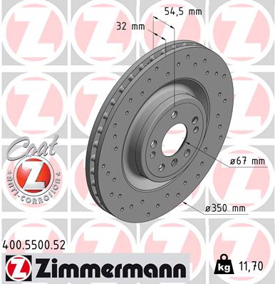 ZIMMERMANN Féktárcsa, mind 400.5500.52_ZIM