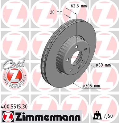 ZIMMERMANN Féktárcsa, mind 400.5515.30_ZIM