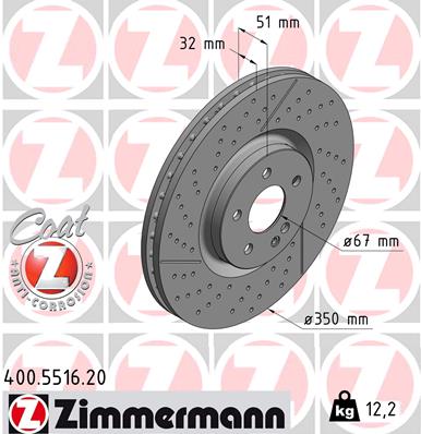 ZIMMERMANN Első féktárcsa 400.5516.20_ZIM