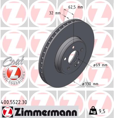 ZIMMERMANN Féktárcsa, mind 400.5522.30_ZIM