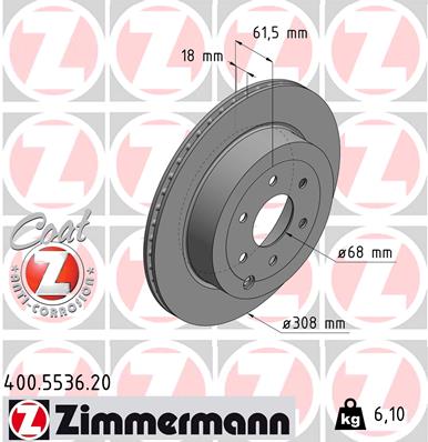 ZIMMERMANN Féktárcsa, mind 400.5536.20_ZIM