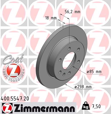 ZIMMERMANN Féktárcsa, mind 400.5547.20_ZIM